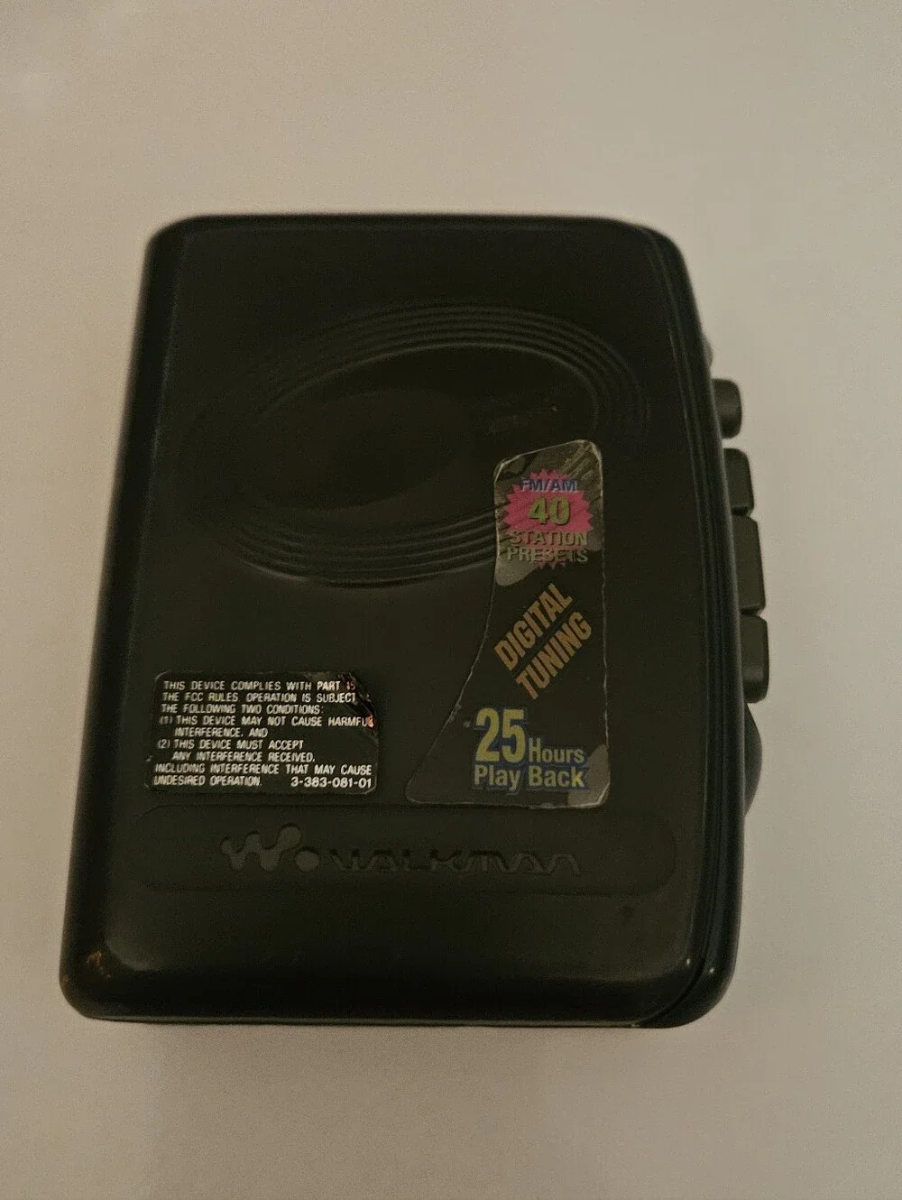 Sony Walkman Portable FM/AM Radio Cassette Player - Black & Silver